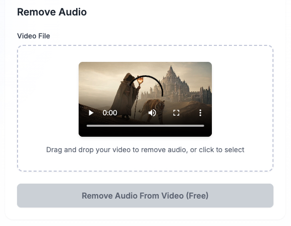 Step 1: Upload Your Video to the Audio Remover
